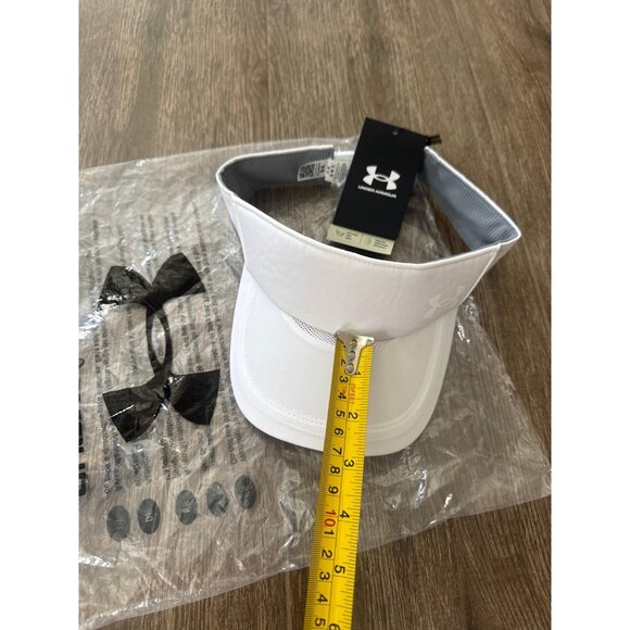 New Under Armour Women's Launch Run Visor White color tennis hat one size - Picture 5 of 9